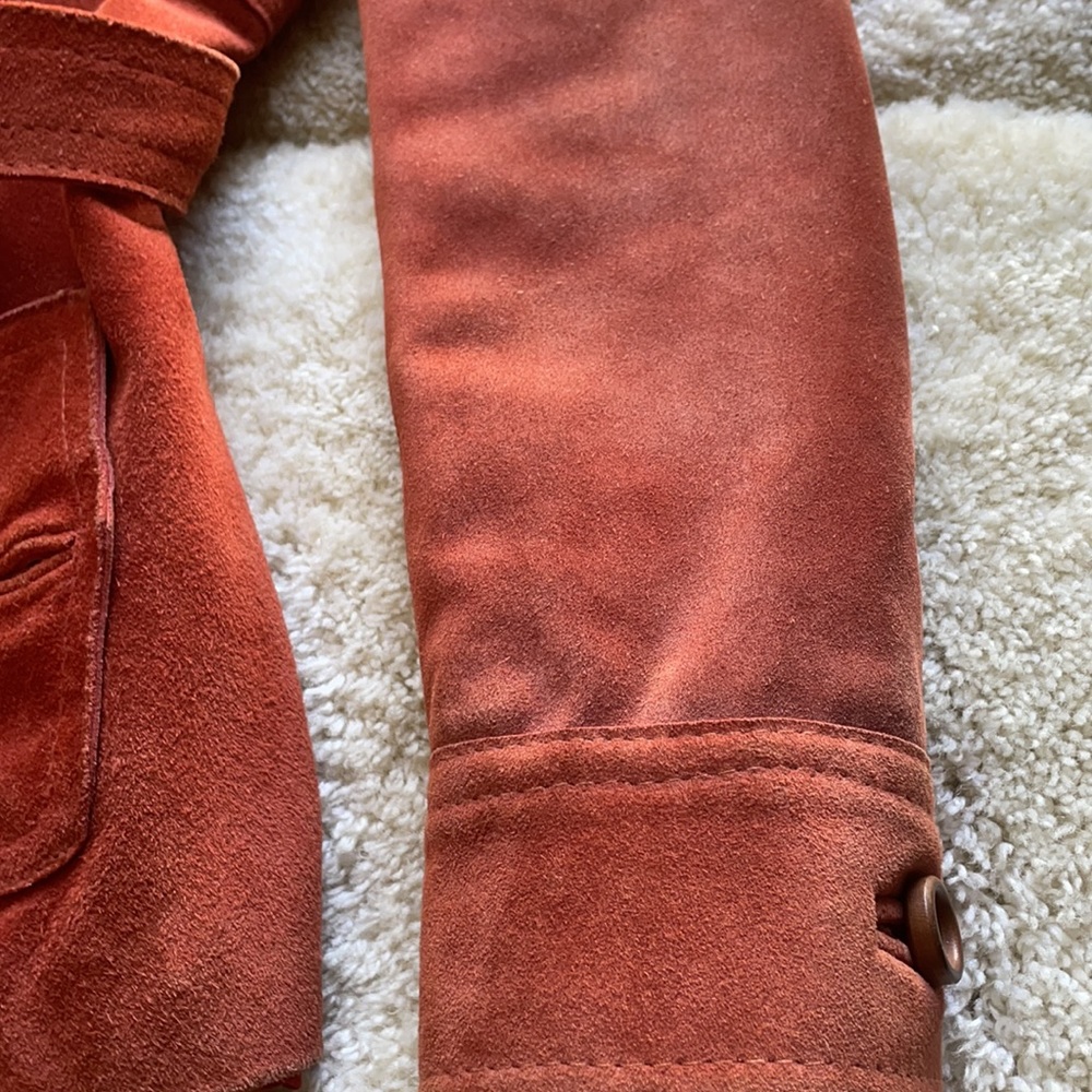 Vintage Orange Leather Coat - Picture 8 of 16